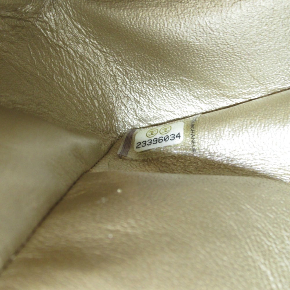 CHANEL MatelasseW Flap ChainShoulder Bag Cat Pattern Beige Nylon - Picture 8 of 10